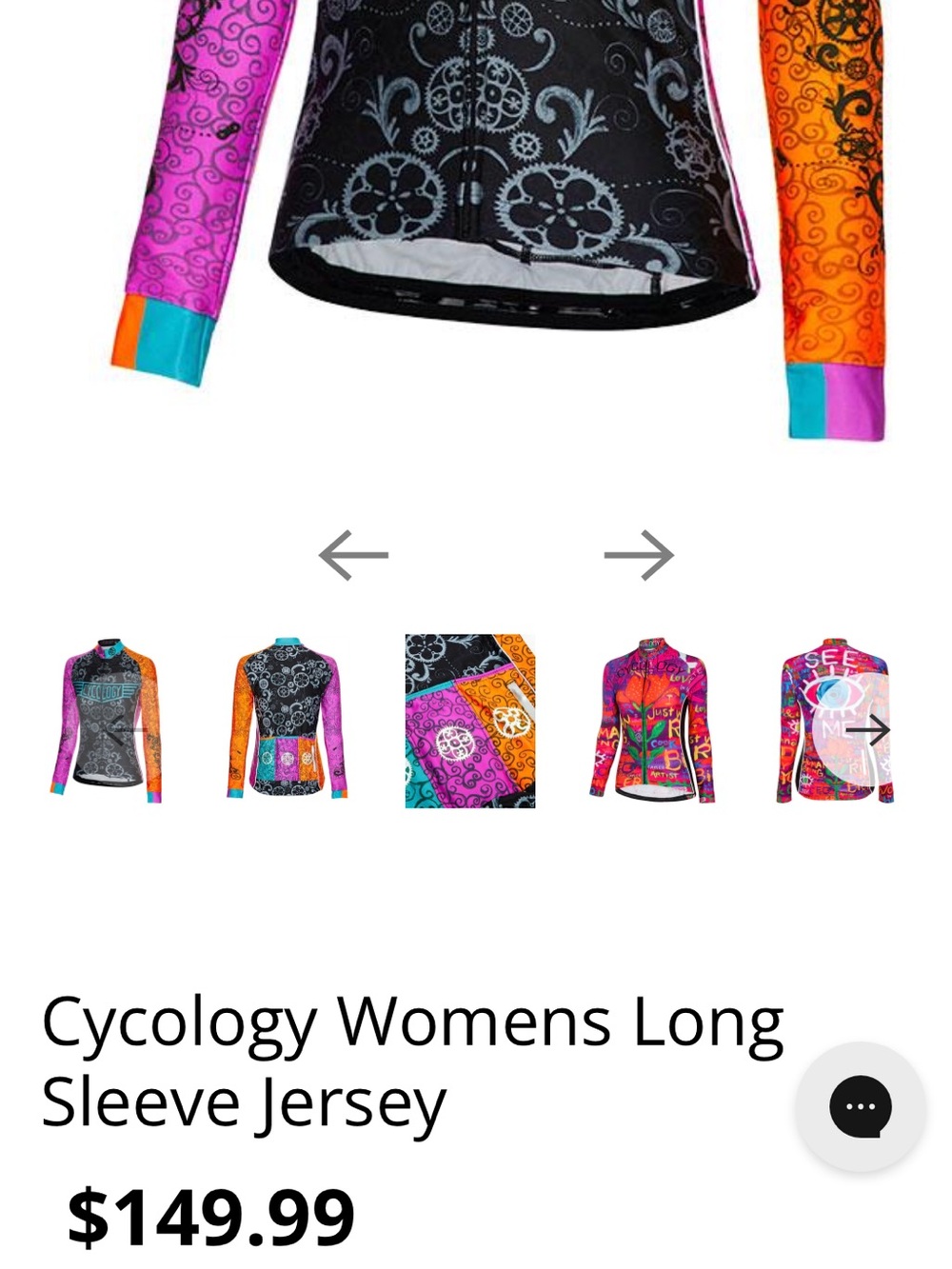 CYCOLOGY sz M Women's Colorblock Long Sleeve Cycling Jersey - Black/Pink/Orange - Picture 2 of 7